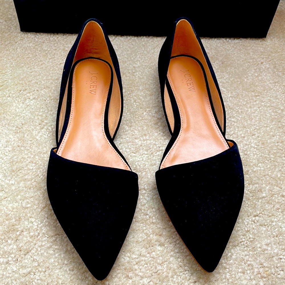 J.Crew Zoe suede d'Orsay flats